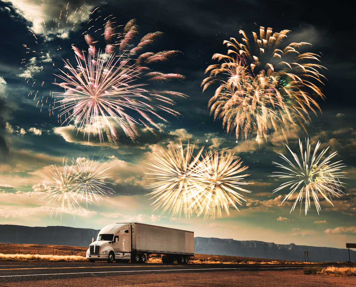 Neujahrswünsche für LKW-Fahrer